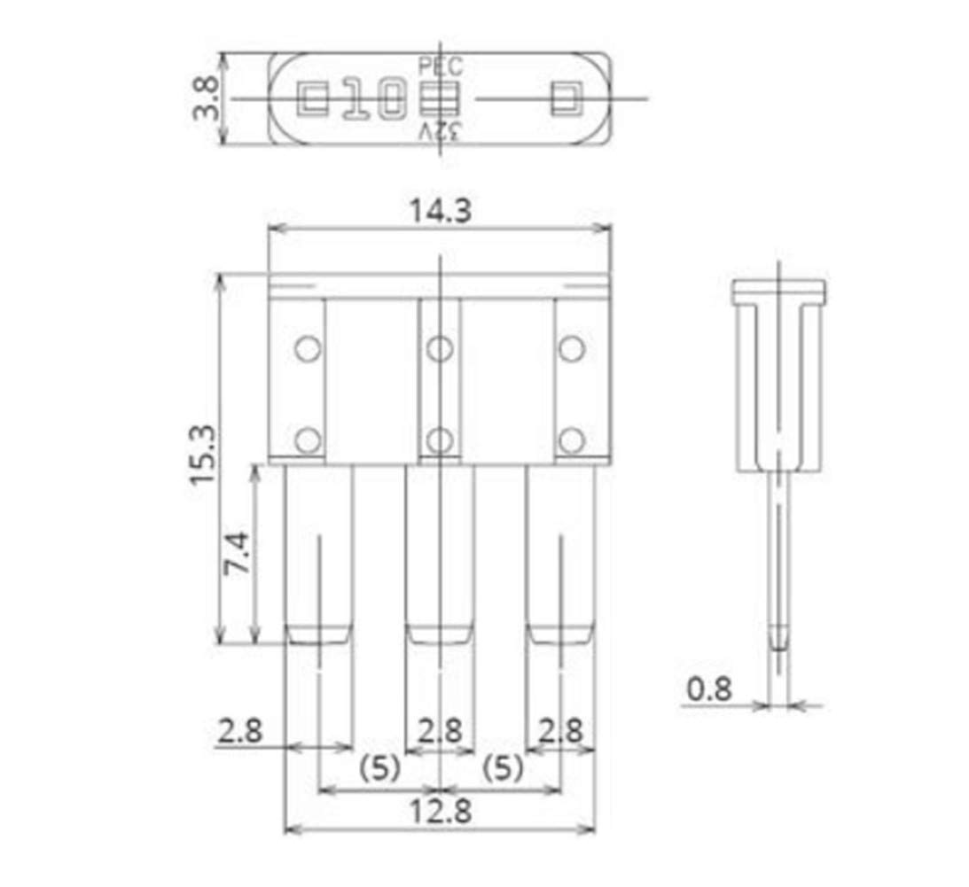Cablaggio di protezione TMP1105 Micro3 ATR Automotive Fusibili assortiti 8 pezzi 5A 7.5A 10A 15A Set di fusibili for auto