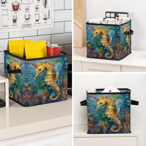 Panier de rangement hippocampe pour étagère et dressing ordonné - 8