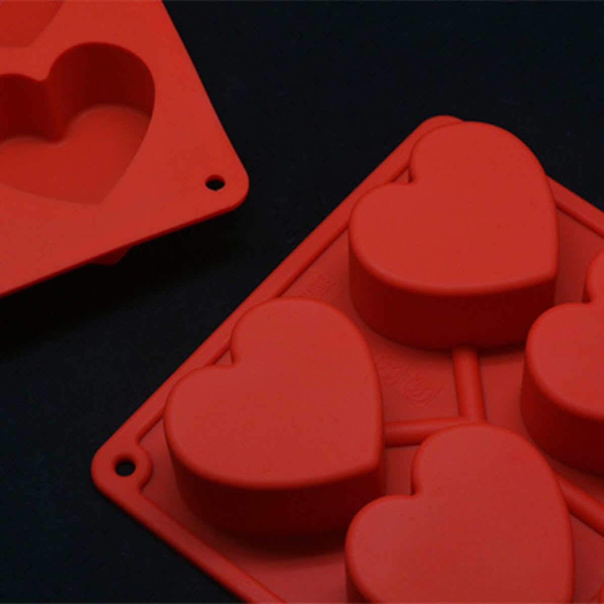 COLLBATH Cavity Heart Shape Silicone Cake Mold for Baking Desserts
