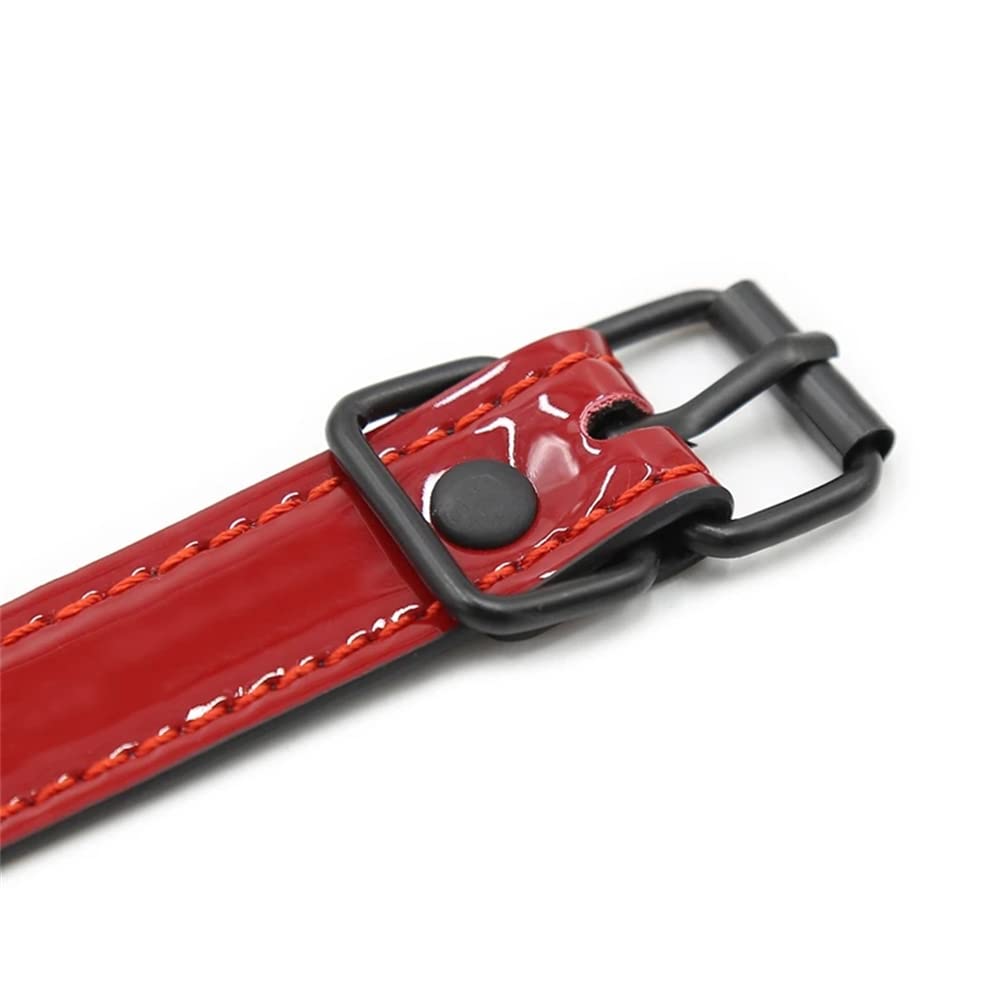Collier de boule romantique rouge vin sexy rouge et solide, adapté aux soirées cosplay nocturnes, aux bars