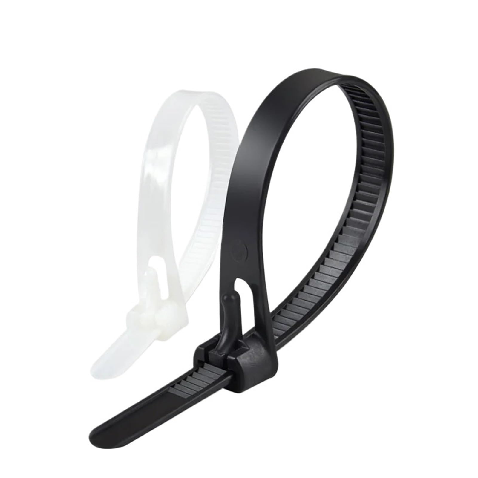 Bridas de plástico reutilizables de nailon, ajustables, con nudo corredizo, reciclables y desmontables, 20 unidades(Yellow,8x400mm)