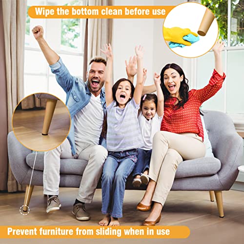 40" X 6" Non-Slip Furniture Pads For Hardwood Floors, Cuttable Self Adhesive Floor Protectors, Thick Rubber Anti-Scratch Furniture Felt Pads For Furniture Legs (Black) #TOP1