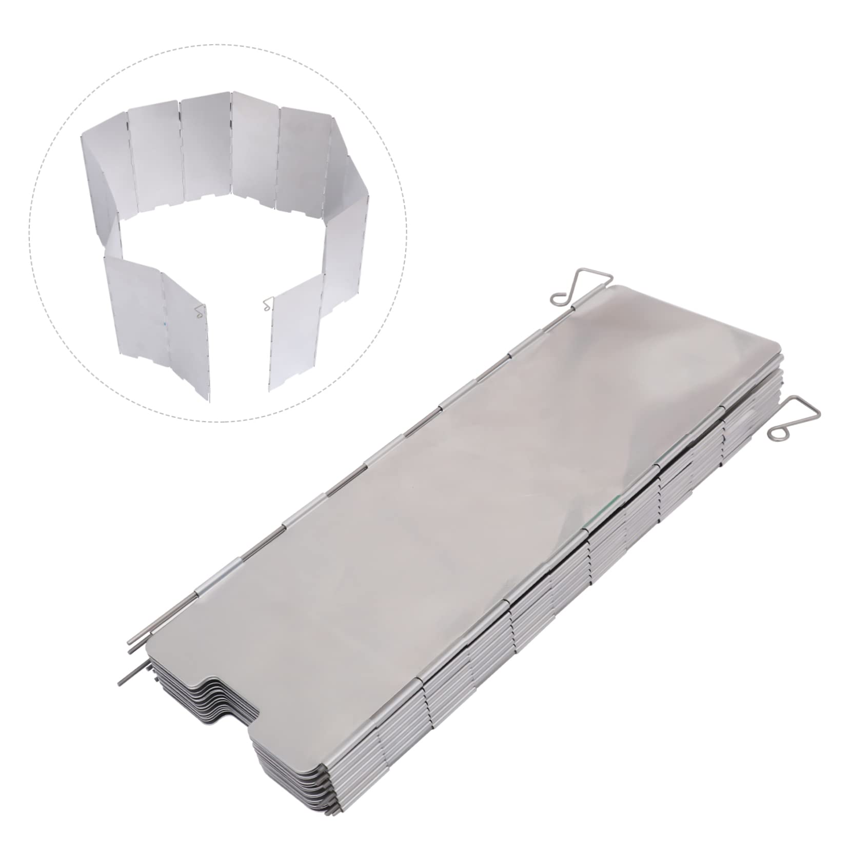 CIYODO Portable BBQ Windscreen Folding Windshield for Grill BBQ Accessories Aluminum Composition Windshield