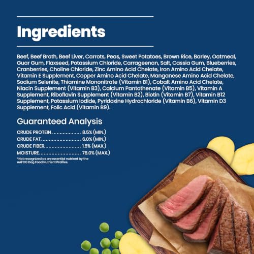 Image of Blue Buffalo Homestyle Recipe Beef Senior Wet Dog Food, 12.5 oz, 12 ct