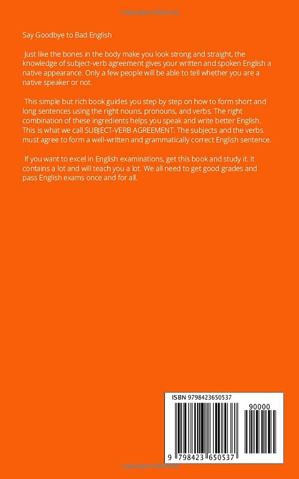 Understanding English Subject-Verb Agreement: A Guide to English as a Second Language for Teachers, Foreign English Learners, Adult Education, TOEFL, GRE, ESL Classes, and Homeschooling (Good Grammar) - Image 2