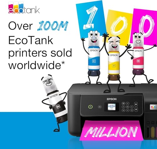 Epson EcoTank ET-2860 Ink Tank Printer | Busy Home Use | Wireless | A4 | Print, Copy, Scan | Includes up to 3 Years of Ink
