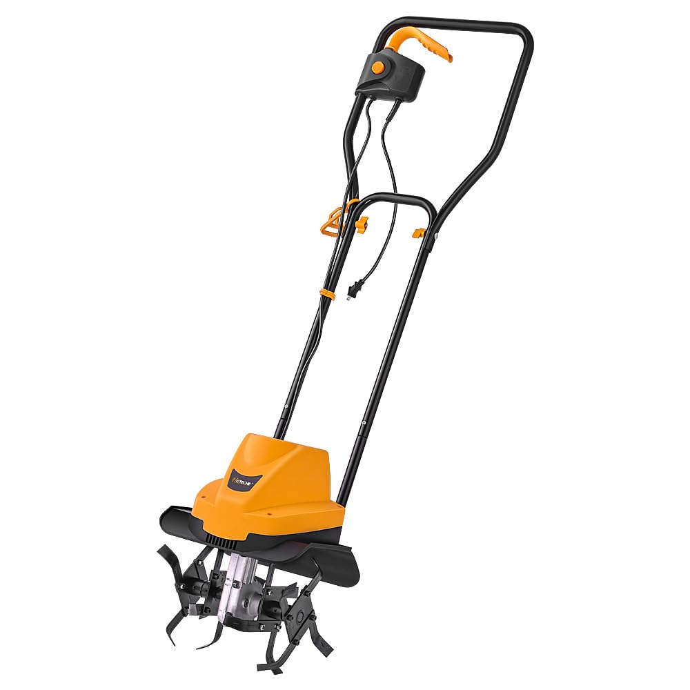 Hoteche Elektryczna motyka ogrodowa 750 W, szerokość robocza 400 obr./min, szerokość robocza 300 mm, 4 noże, pomarańczowa, kolorowe pudełko
