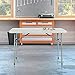 Office Star Resin Multipurpose Rectangle Folding Table for Indoor or Outdoor Use, 4 Feet x 2 Feet