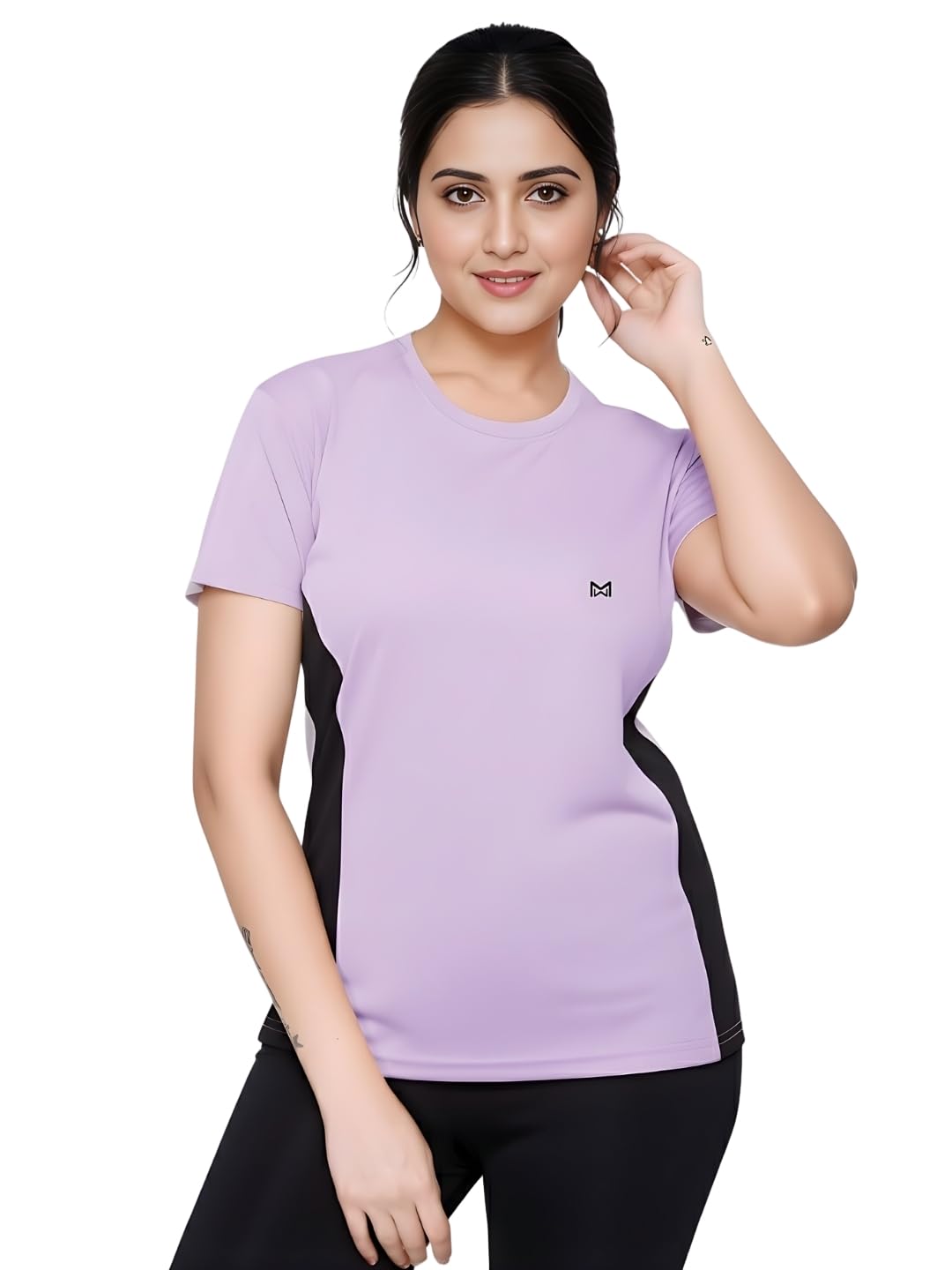 White Moon Gym Tshirt for Women Workout Dry Fit t Shirt Sports Tshirt | Gym Tops for Woman | Lightweight Round Neck Breathable Half Sleeve Activewear Running Yoga Tops for Woman-image-41