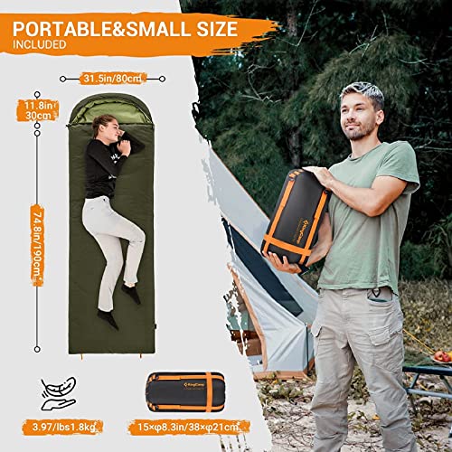 Daunenschlafsack von KingCamp für Winter-Outdoor-Aktivitäten