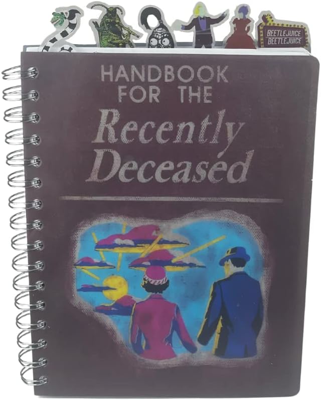 Beetlejuice Tab Journal Notebook, Spiral Bound, 144 Lined Pages, 8 x 7 inche