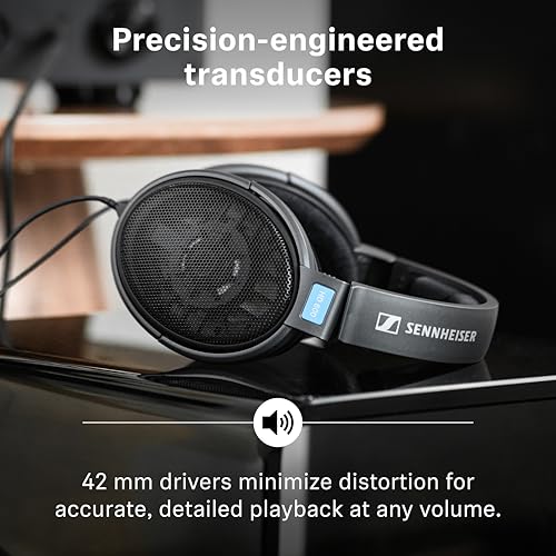 Image of Sennheiser HD 600 Open‑Back Hi-Res Audiophile Headphones,German‑Irish Craftsmanship, Optimised Airflow Control, Wide Frequency Response, Detachable Cable,Rich Bass, Comfort-Fit for Gaming, 2Y Warranty