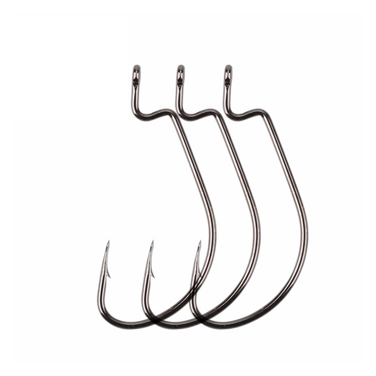 Angel-Jig-Haken, Angelhaken, große Disparität, Angelhaken, Offset-Angelhaken 5/0#-1#, weicher Biat-Köder-Angel-Rig oder Rig-Angelhaken-Set, 20 Stück/Menge (Color : 2)
