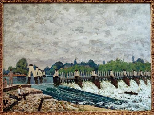 Pintura mural decorativa para renovar paredes vacías con un lienzo vintage de 60x90cm