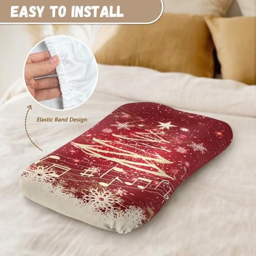 Image of ZOUTAIRONG Musical Christmas Tree Bassinet Sheet Set Snug Fitted Cradle Fitted Sheets Stretchy Ultra Soft for Oval Rectangle Hourglass Bassinet Mattress