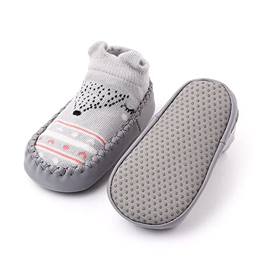 4 Pairs Baby boys Girls Non-Skid Indoor Slipper Shoes Socks4