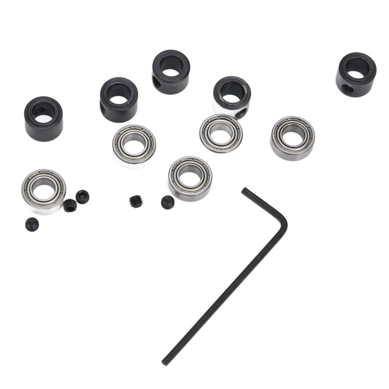 Ubervia® Routers Bits Bearings, 1/4in ID 1/2in OD Deep Slot Router Bit Bearing 5 Set Metal Shields for Replacement-picture-17