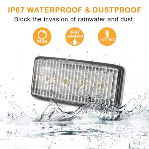 Hooma 20W LED Arbeitsscheinwerfer Traktor Kompatibel mit John Deere (1PCx 20W rechteck)