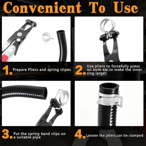 Image of Spring Hose Clamps Kit with Plier & Hose Removal Tool,355Pcs
