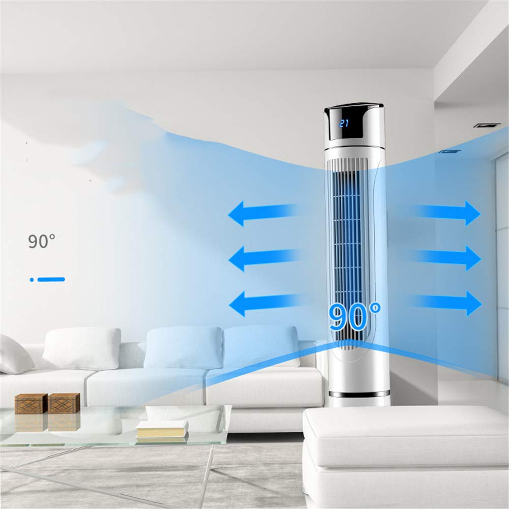 Ventilador De Torre Columna Oscilación Oscilador Personal Mini Escritorio Sin Hojas 3 Modos Funcionamiento 3 Velocidades (Maquinaria)