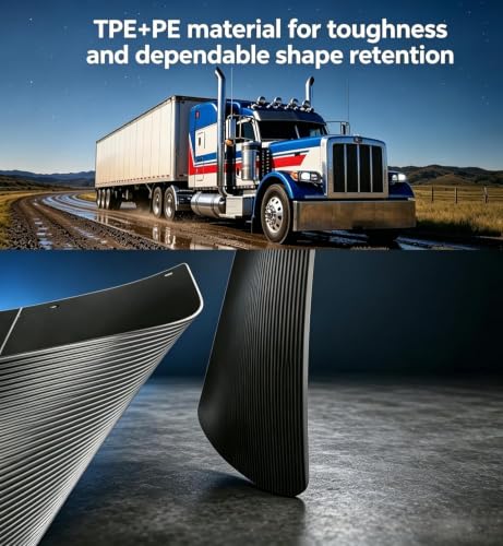 Image of 24 inch x 24 inch Mud Flaps for Semi Trucks 1 /5 inch Thick Mud Flaps Universal Mudflaps Semi Trailer 2 Pack