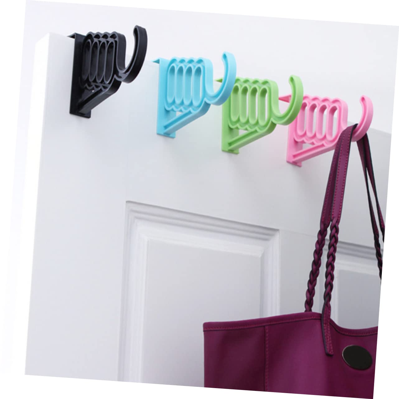 LYGXWJFC Perchero para Colgar Ropa sobre la Puerta Perchero de plástico Ganchos de plástico para Colgar Ganchos Traseros para Puerta Colgador Trasero para Puerta Perchero para Colgar detrás de la