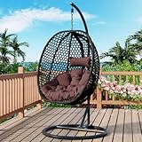 Silla oscilante de huevo con soporte,