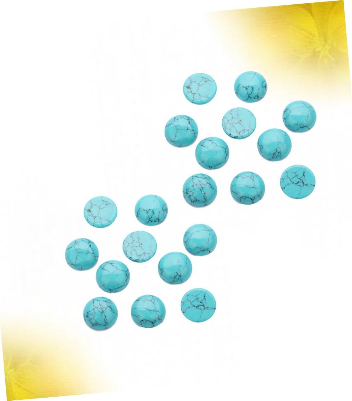 EXCEART 20Pcs 0.15 Inch Round Flat Bottom Turquoise Cabochon Stones for Jewelry Making DIY Crafts Beading Accessories - Image 6