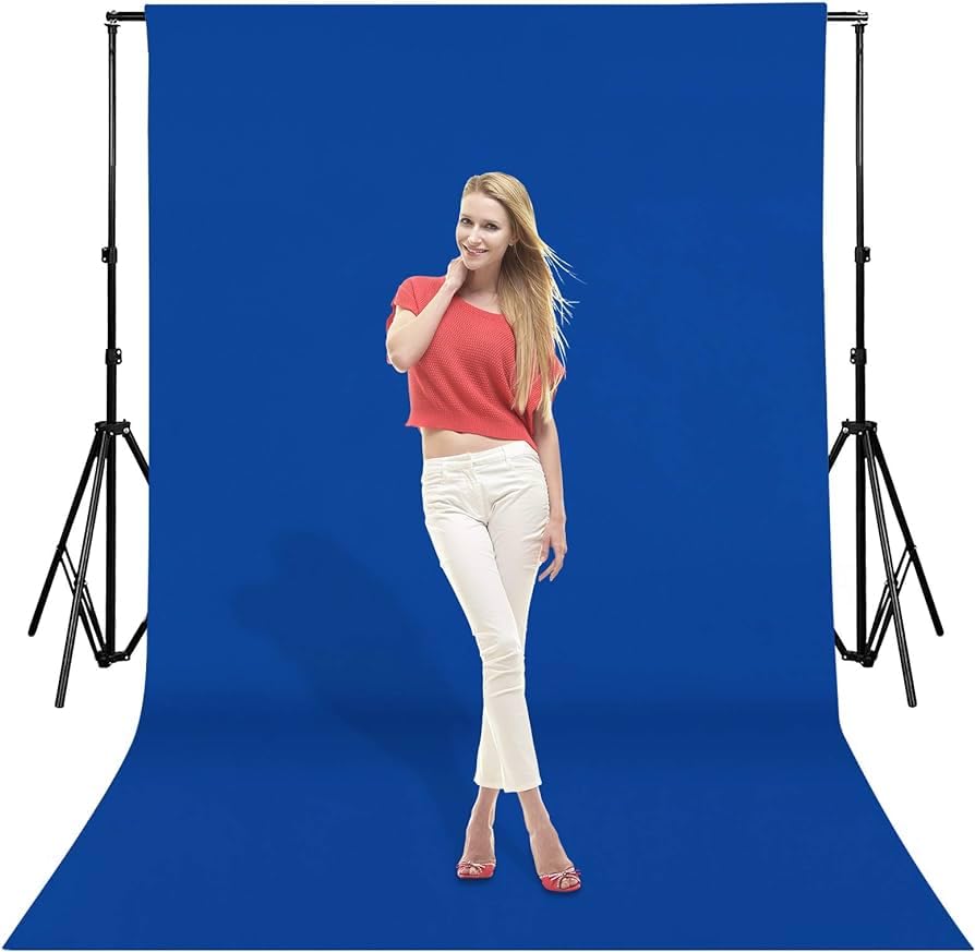 Image of HomeArt 8x9 Feet Navy Blue Backdrop for Decoration, Photography, Chroma Key Virtual Background Sheet for Photography Zoom Meeting, Cloth Curtain for Video Studio Streaming Gaming Photoshoot