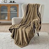 Bedsure Camel Fleece Blanket 50x70 Blanket - 300GSM Soft Lightweight Plush Cozy Blankets for Bed, Sofa, Couch, Travel, Camping