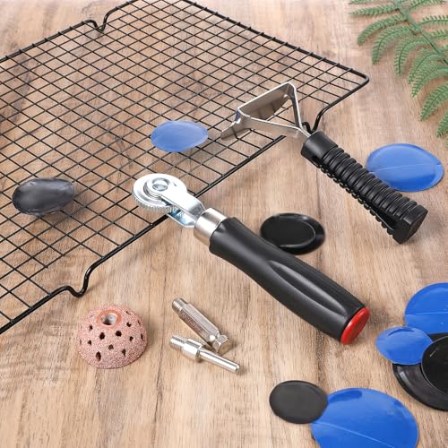 Image of DIVINA VITAE 33Pcs Tire Patch Roller Kit, 30Pcs Tire Patches(32mm /42mm /55mm) with Tire Patch Roller Inner Liner Scraper Tire Buffing Wheel for Car Tire Grinding Polishing Accessories Kit