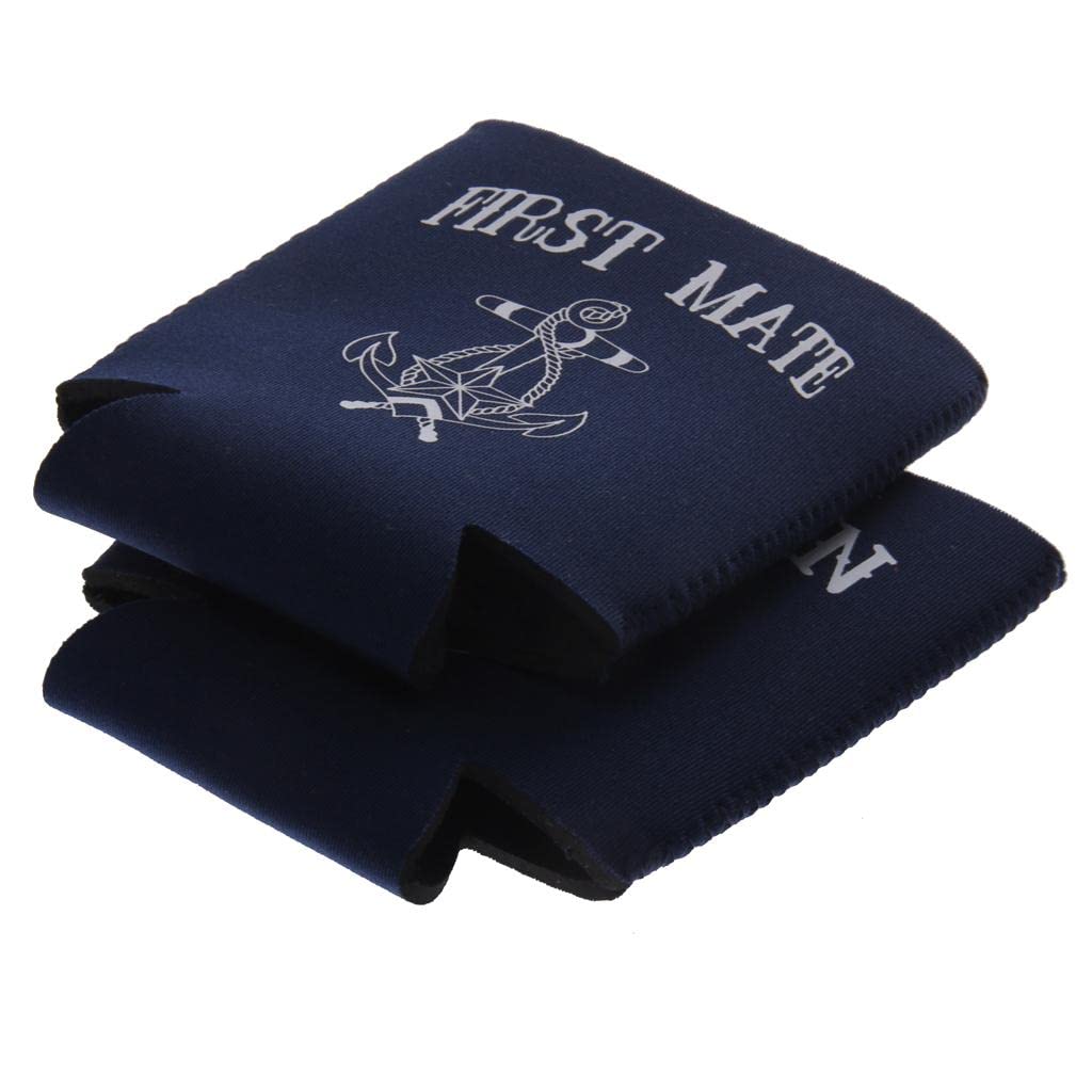 LICHTS 2pcs Captain First Mate Beer Tin Can Cooler Sleeve Holder-image-5