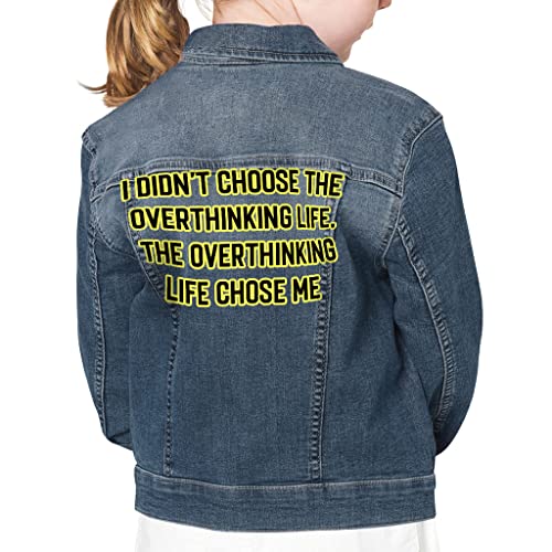 Overthinking Life Kids' Denim Jacket - This Life Chose Me Jean Jacket - Quotes Printed Denim Jacket for Kids