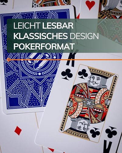 Bullets Playing Cards, Plastik Pokerkarten Paulie, Doppelpack Spielkarten, 2 Eckzeichen, Jumbo Index – Bild 3