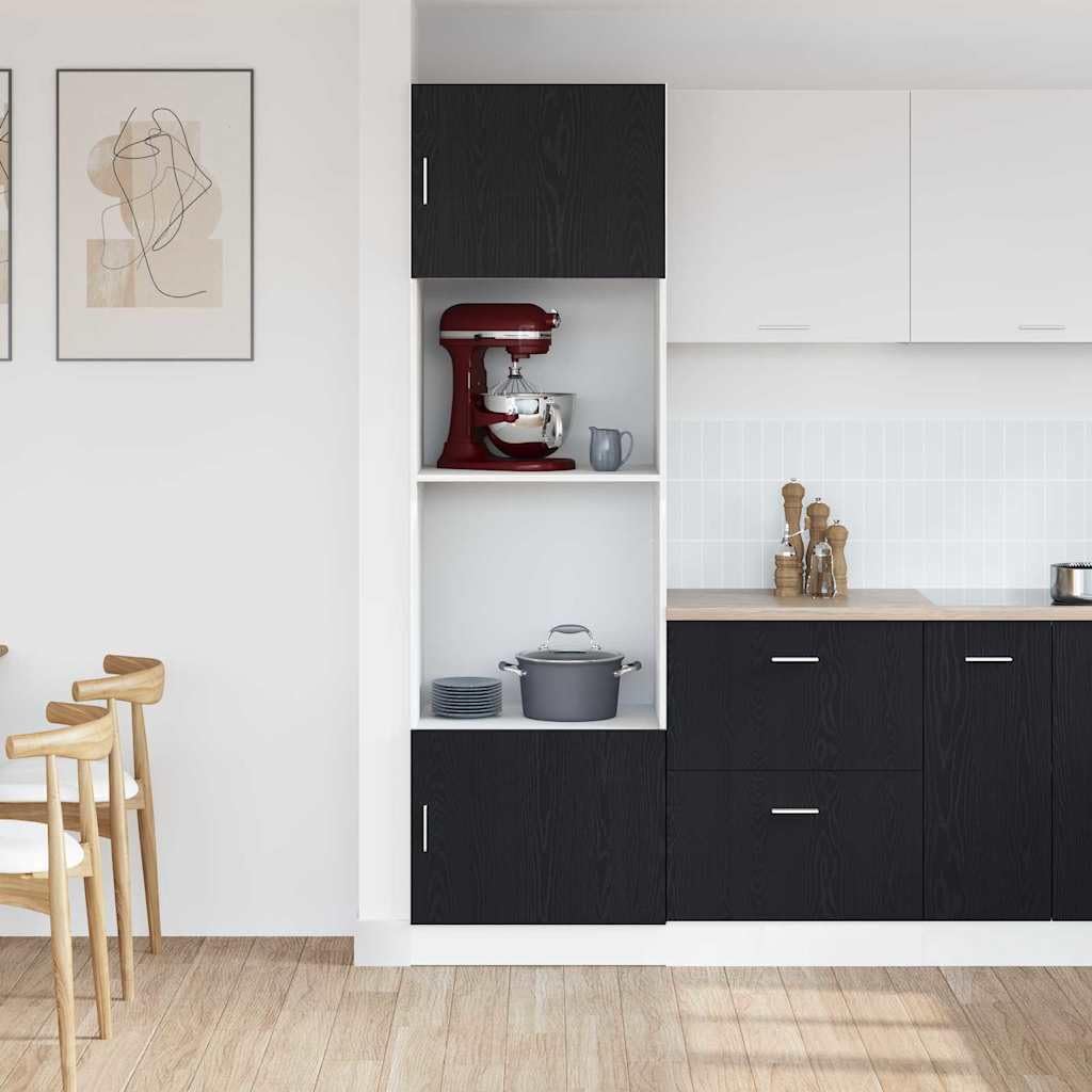 Mueble Colgante con Estante Roble Negro 60 x 57 x 207 cm