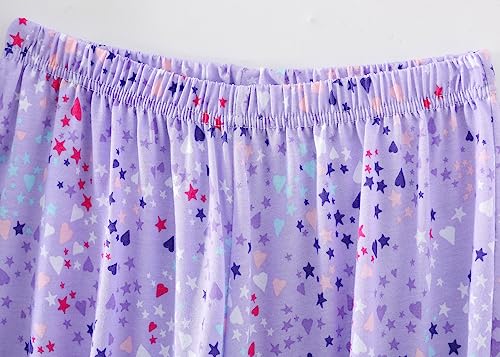 Image of CHUNG Women Cotton Pajama Sets Sleepwear pjs Short Sleeve Shirt Capri Length Crop Pants Cute Vivid Print