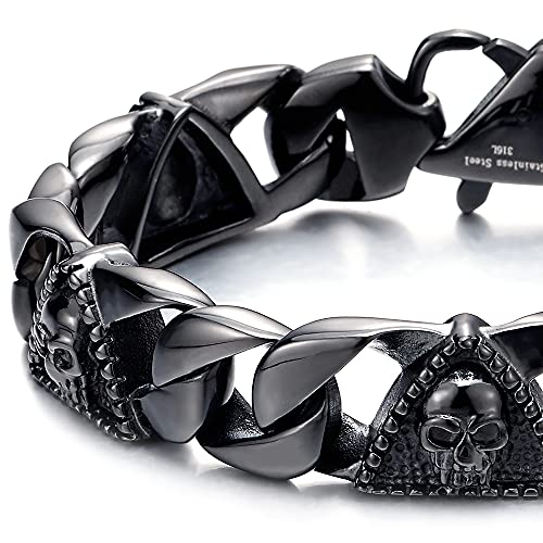 COOLSTEELANDBEYOND Uomo Acciaio Inossidabile Nero