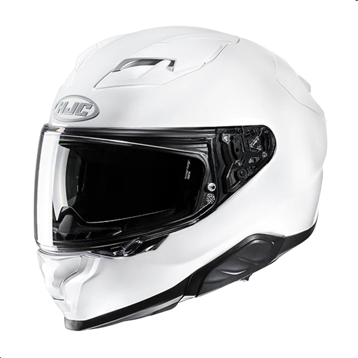 HJC F71 Solid Full Face Motorcycle Helmet with HJ-38 Pin-lock Shield, DOT Approved (White, Large)