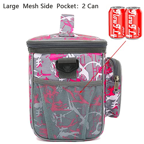Flowfly Insulated Reusable Lunch Bag Adult Large Lunch Box For Women And Men With Adjustable Shoulder Strap Front Zipper Pocket And Dual Large Mesh Side Pockets, Graffiti #TOP5