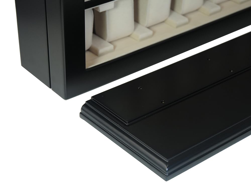 TIMELYBUYS Lot de 30 présentoirs muraux en bois noir pour montres surdimensionnées