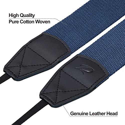 Image of Padwa Lifestyle Camera Strap with Quick Release Buckles - 2 inch Wide Pure Cotton Woven Camera Straps Adjustable