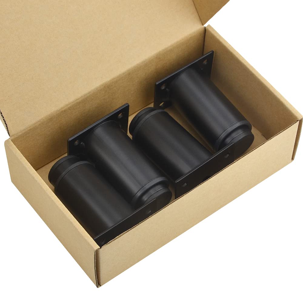 XINMEIWEN Lot De 8 Pieds De Meubles Réglables En Métal Robuste Pour Table, Lit, Canapé (120 Mm-180 Mm, Noir