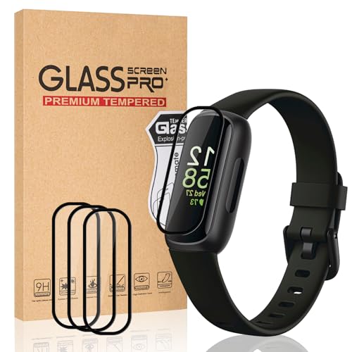 Liuyuxi 3-Pack Screen Protector Compatible With Fitbit Inspire 3 3D Full Coverage Anti-Scratch HD Clear Protect Film | PMMA Material | Bubble-Free.