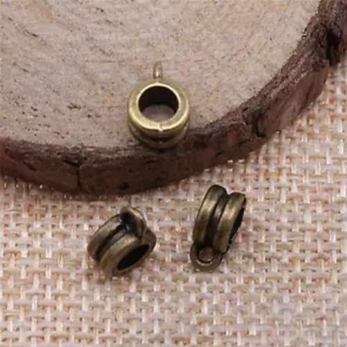 Abalorios de plata tibetana de 9mm para diseñar collares en casa 5