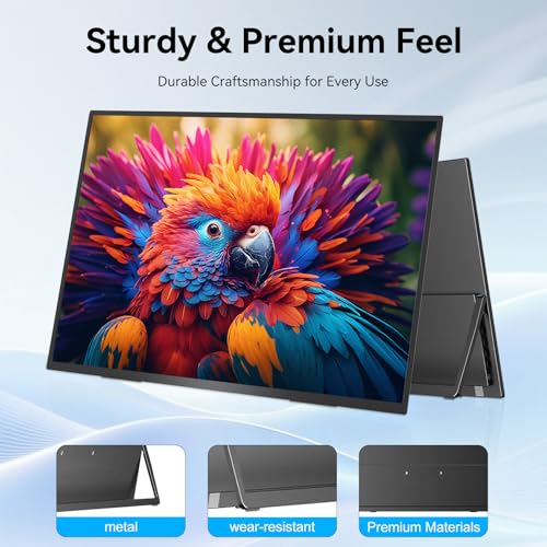 Image of 15.6 Inch Portable Monitor,1920x1080P IPS FHD Screen with 100% sRGB 60HZ,Ideal for Gaming, Travel Monitor with Speaker HDMI USB-C Second Screen for Laptop IOS PC Xbox PS4 /5, VESA Mountable