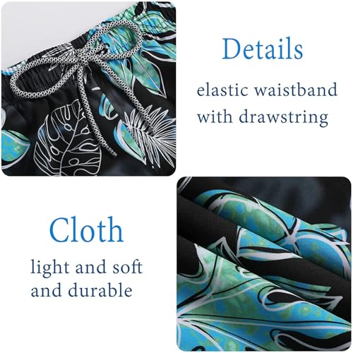 Men's Beach Shorts Swim Trunks with Built-in Support Liner Lightweight Quick-Dry3