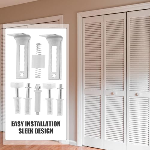 Kit de herrajes MAGICLULU para puerta bifold de clóset en acero inoxidable y plástico, con operación estable y solución confiable para hogares y espacios comerciales miniatura 7