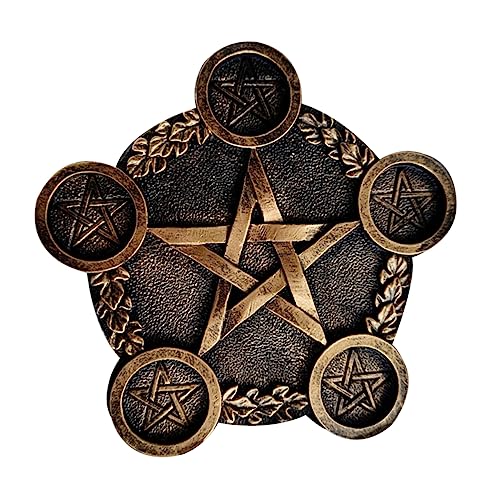 OUNONA 1ピンペンタクルスターキャンドルホルダーの装飾的なデスクトップキャンドルホルダーの犠牲prop