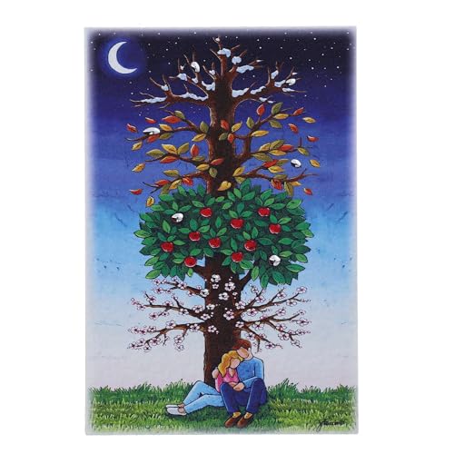 Tableau en bois arbre des saisons SHALOM, le cadeau symbolique idéal