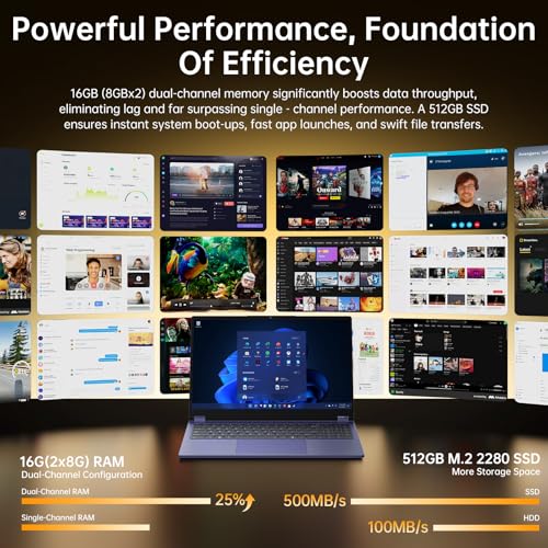 Image of Laptop Computer Win11 Pro Office Suite for Home Student Business